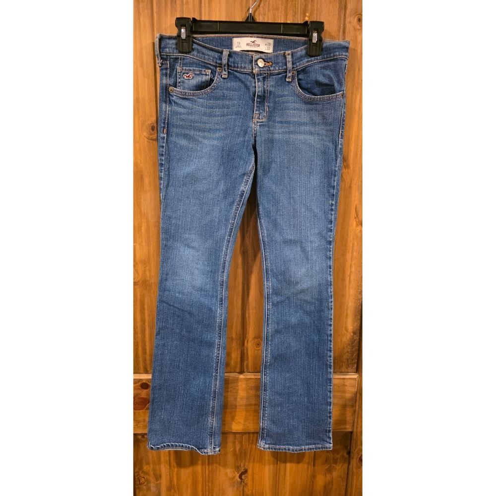 Hollister California Bootcut Jeans Girls 7R 28x33 Blue Denim Stretch 5-Pockets